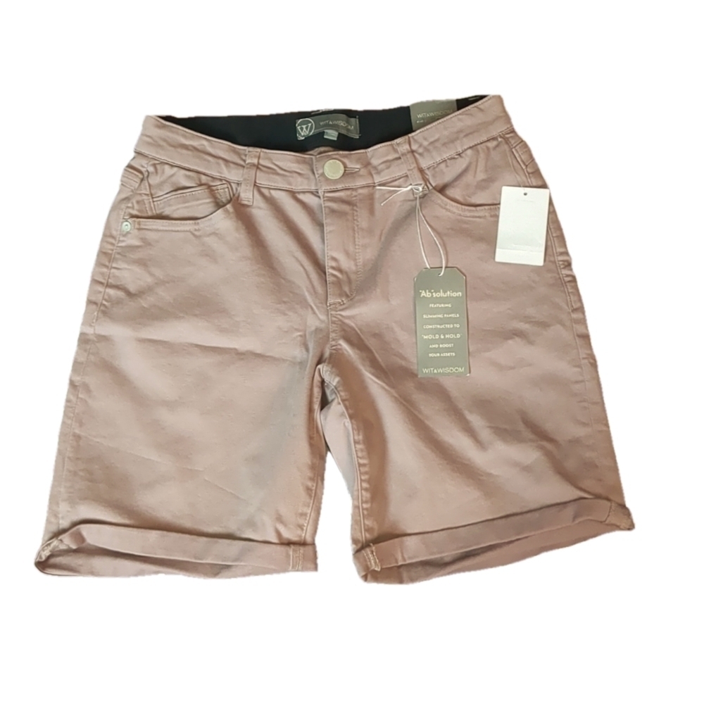 Wit & wisdom smokey twilight cuffed shorts size 4